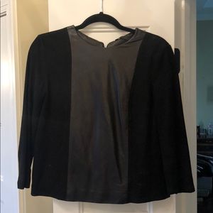 The Row 4 black suede and leather top